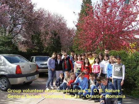 Group volunteer environmentalists S. O. S. Nature General School Dominic Stanca, Orastie - Romania.