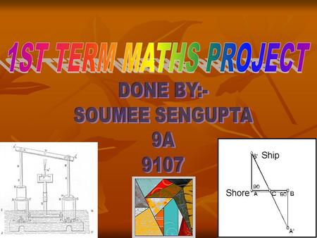 1ST TERM MATHS PROJECT DONE BY:- SOUMEE SENGUPTA 9A 9107.