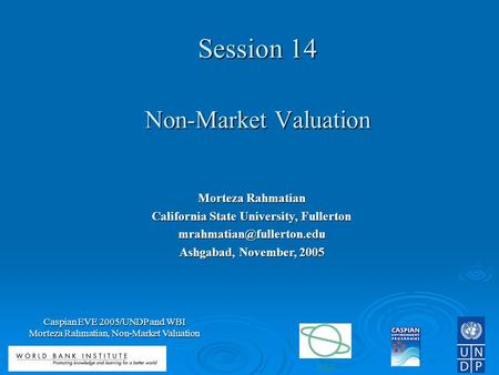 Session 14 Non-Market Valuation