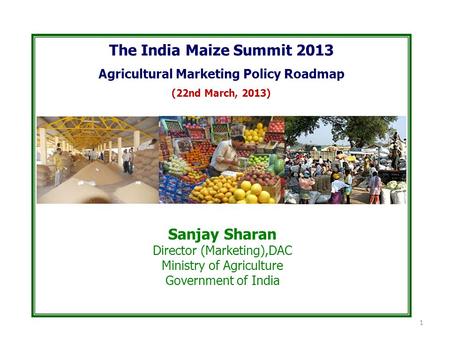 Agricultural Marketing Policy Roadmap