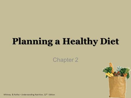 Planning a Healthy Diet