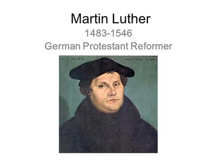 German Protestant Reformer