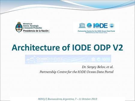 Architecture of IODE ODP V2