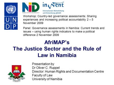 AfriMAP’s The Justice Sector and the Rule of Law in Namibia