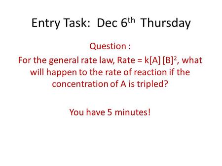 Entry Task: Dec 6th Thursday