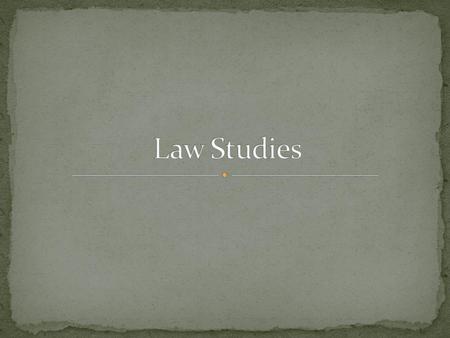 Law Studies.