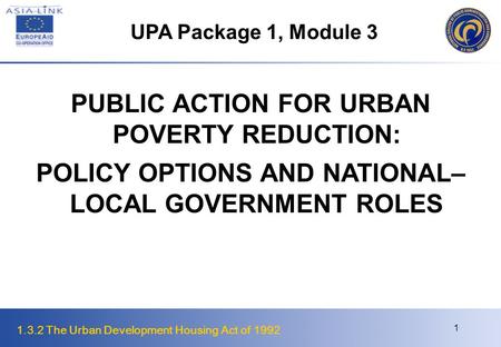 PUBLIC ACTION FOR URBAN POVERTY REDUCTION: