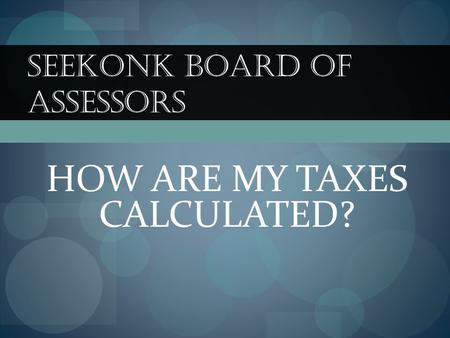 Seekonk Board of Assessors