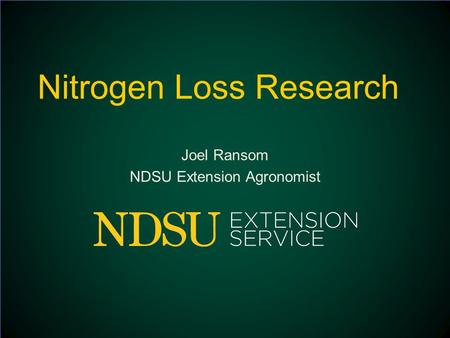 Nitrogen Loss Research