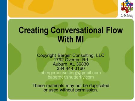 Creating Conversational Flow With MI