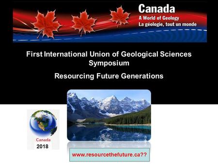 First International Union of Geological Sciences Symposium