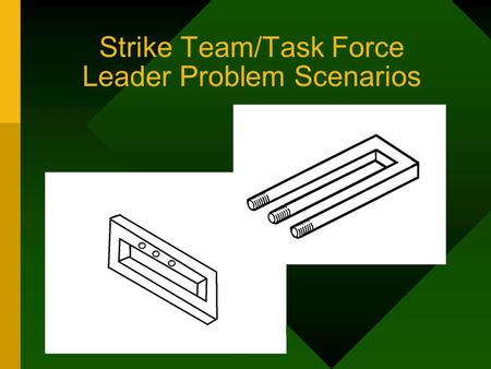 Strike Team/Task Force Leader Problem Scenarios. The following scenarios actually took place You will be presented with a problem Discuss some problem.
