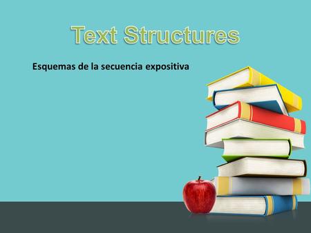 Text Structures Esquemas de la secuencia expositiva.