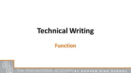 Technical Writing Function. The purpose of having guidelines is to make the document more readable. Standard guidelines govern – Format – page layout,