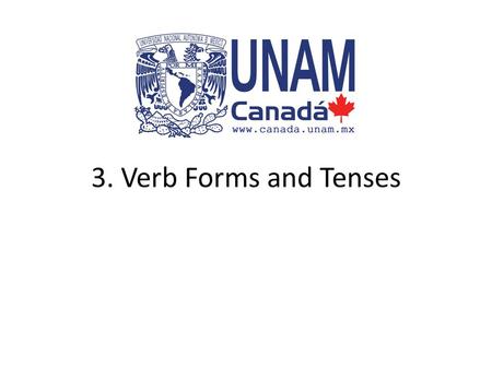 3. Verb Forms and Tenses.