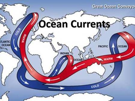Ocean Currents. Huge Rivers in the Ocean Ocean currents are huge rivers flowing within the ocean. Each current has its own temperature and its own saltiness.