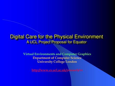 Virtual Environments and Computer Graphics