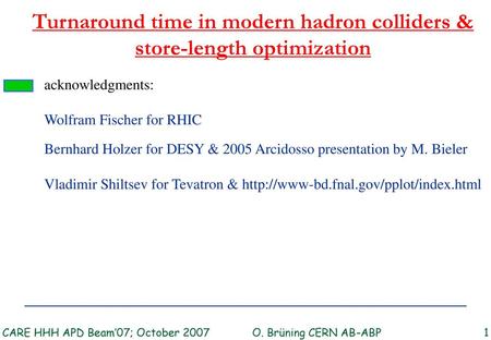Turnaround time in modern hadron colliders & store-length optimization