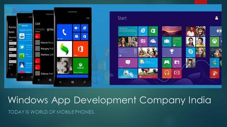 Windows App Development Company India