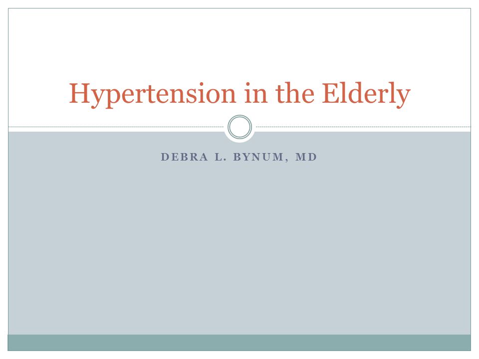hypertension in geriatric