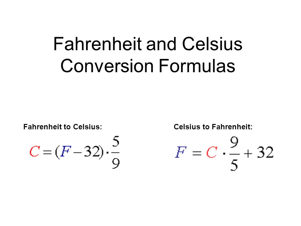 Celsius to Fahrenheit, Formula & Examples - Lesson