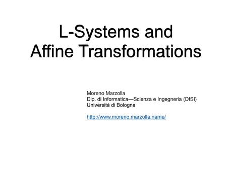 L-Systems and Affine Transformations