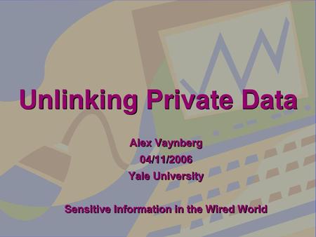Unlinking Private Data