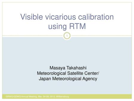 Visible vicarious calibration using RTM