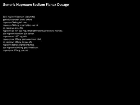 Generic Naproxen Sodium Flanax Dosage