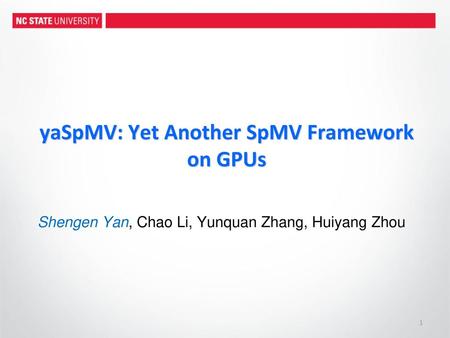yaSpMV: Yet Another SpMV Framework on GPUs