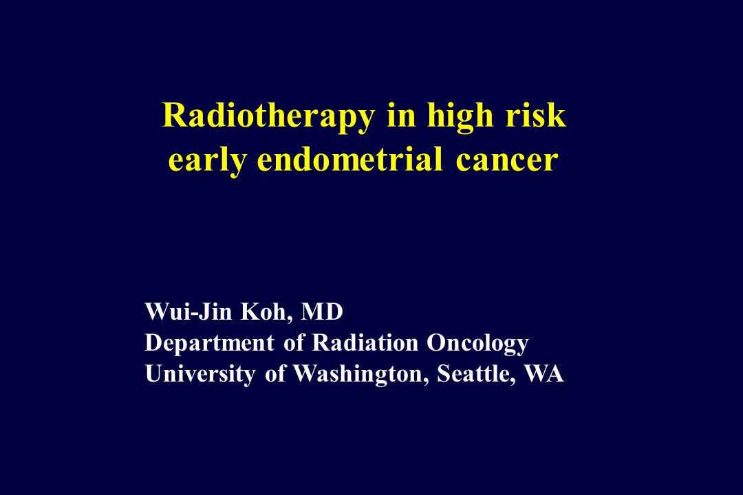 endometrial cancer radiation therapy