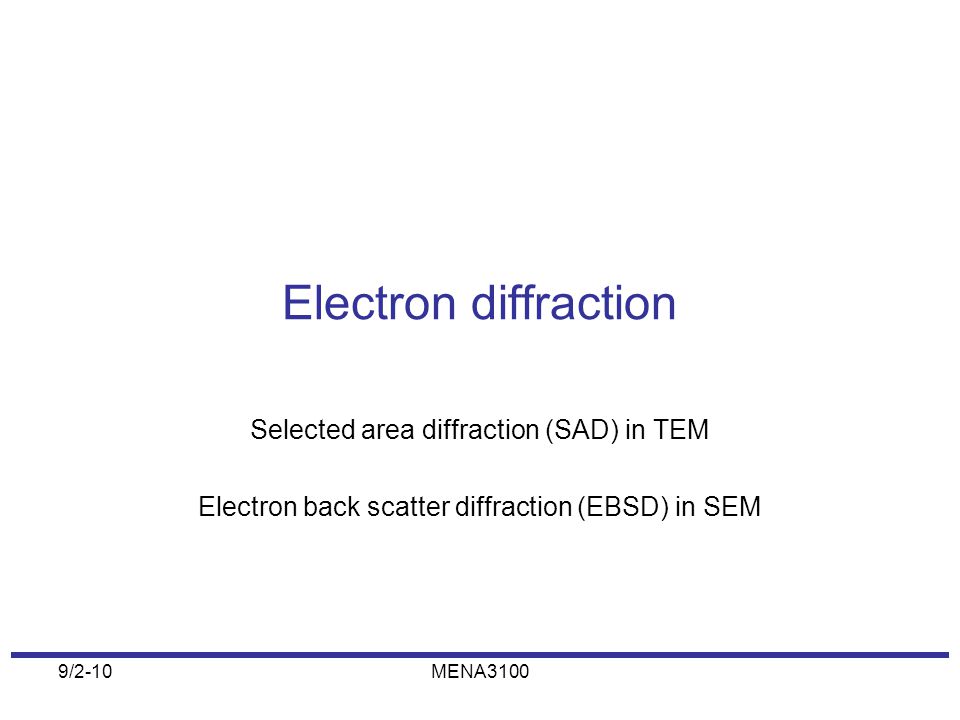 Electron diffraction Selected area diffraction (SAD) in TEM - ppt video  online download