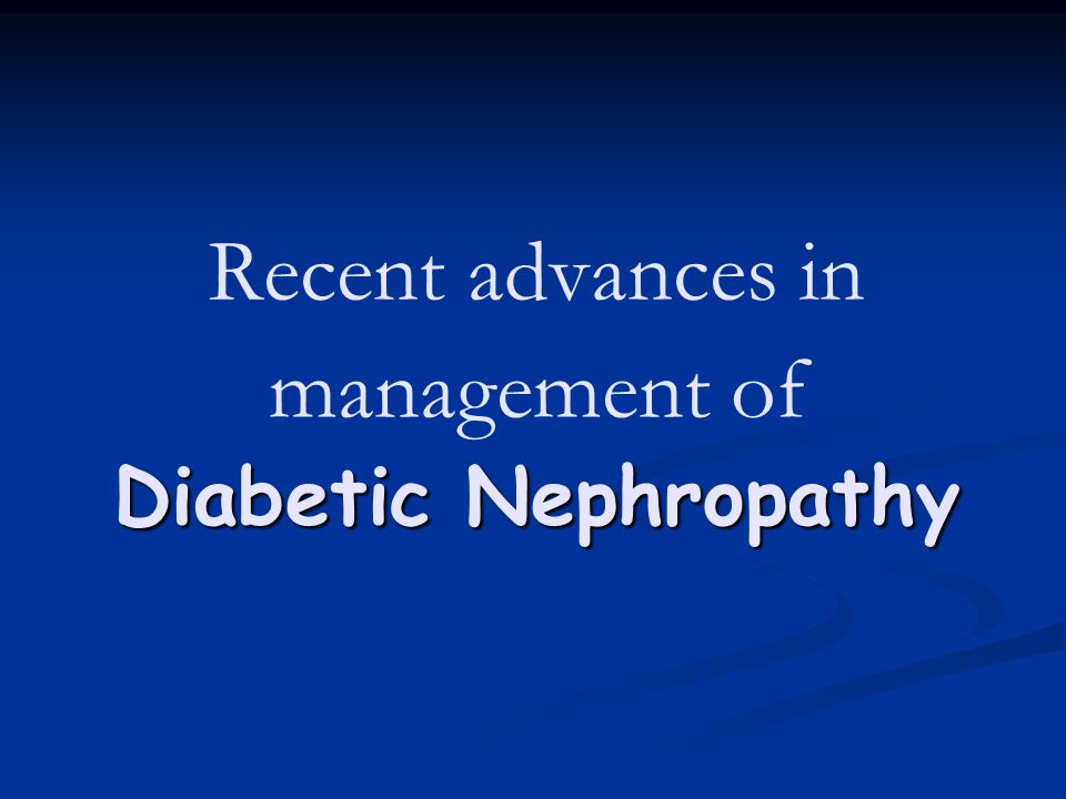 diabetic nephropathy management ppt