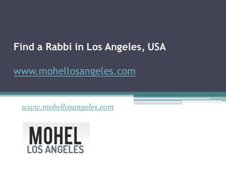 Find a Rabbi in Los Angeles, USA