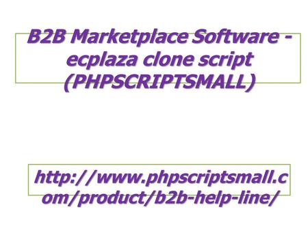 B2B Marketplace Software - ecplaza clone script (PHPSCRIPTSMALL)  