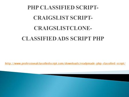 Php classified script- Craigslist Script- Craigslist Clone-Classified ads script php
