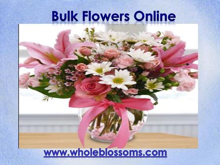 Bulk Flowers Online - www.wholeblossoms.com  