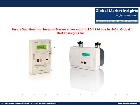 © 2016 Global Market Insights, Inc. USA. All Rights Reserved  Fuel Cell Market size worth $25.5bn by 2024 Smart Gas Metering Systems.