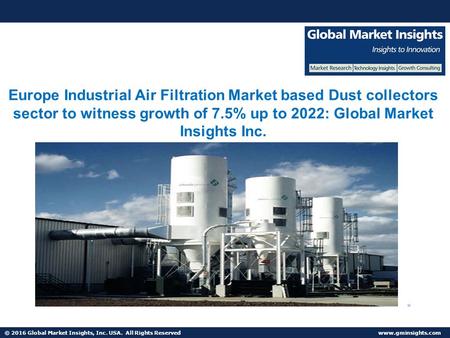 © 2016 Global Market Insights, Inc. USA. All Rights Reserved  Fuel Cell Market size worth $25.5bn by 2024 Europe Industrial Air Filtration.