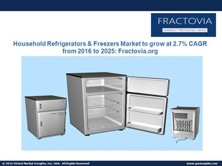 © 2016 Global Market Insights, Inc. USA. All Rights Reserved  Fuel Cell Market size worth $25.5bn by 2024 Household Refrigerators & Freezers.