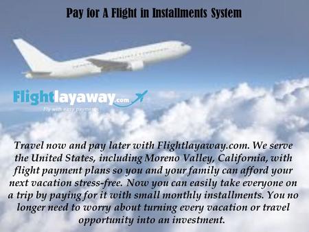 Pay for a Flight in Installments System