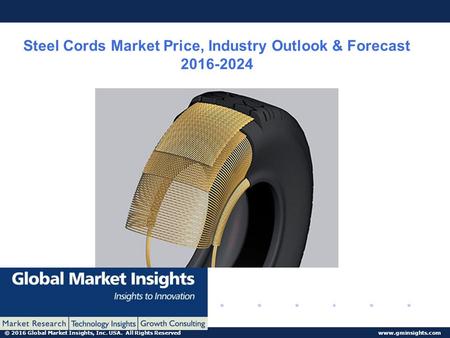 © 2016 Global Market Insights, Inc. USA. All Rights Reserved  Steel Cords Market Price, Industry Outlook & Forecast
