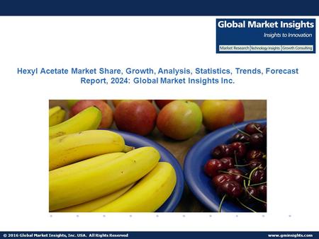 © 2016 Global Market Insights, Inc. USA. All Rights Reserved  Hexyl Acetate Market Share, Growth, Analysis, Statistics, Trends, Forecast.