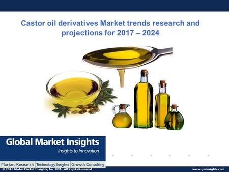 © 2016 Global Market Insights, Inc. USA. All Rights Reserved  Castor oil derivatives Market trends research and projections for 2017.