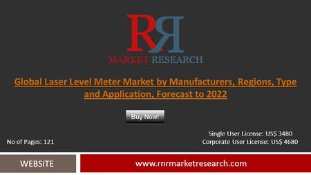 Global Laser Level Meter Market by Manufacturers, Regions, Type and Application, Forecast to WEBSITE Single User License: