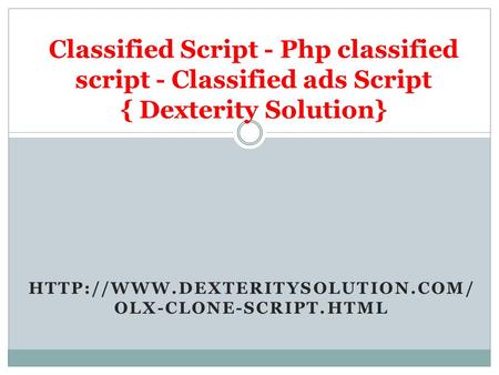 Classified Script - Php classified script - Classified ads Script