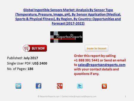 Global Ingestible Sensors Market: Analysis By Sensor Type (Temperature, Pressure, Image, pH), By Sensor Application (Medical, Sports & Physical Fitness),