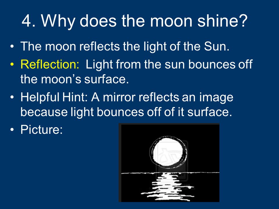 Image result for how does the moon shine