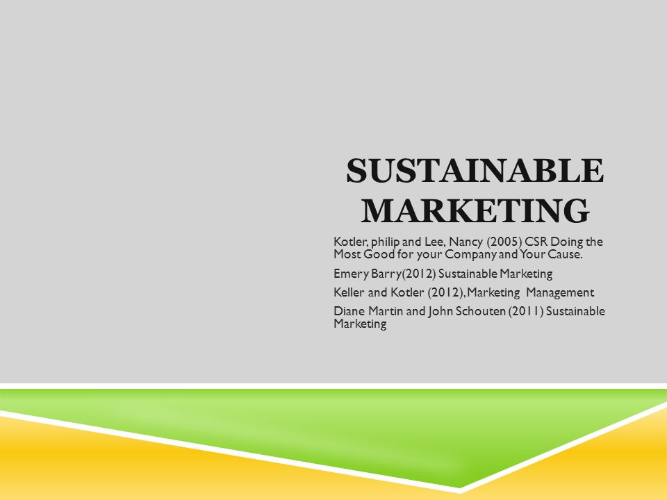 Sustainable marketing - ppt download