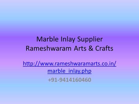 Marble Inlay Supplier Rameshwaram Arts & Crafts  marble_inlay.php